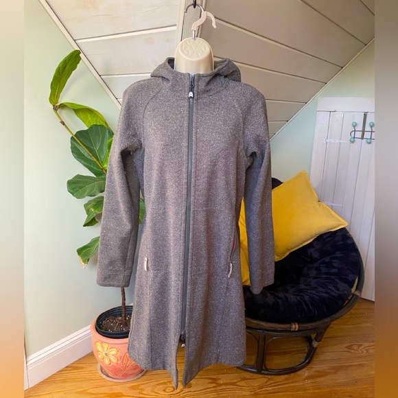 lululemon athletica Jackets & Blazers - Lululemon Apres Sport Tweed Jacket Long Soft Fleece Hooded Gray Size 6